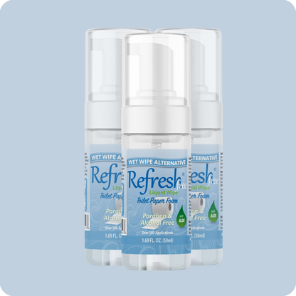 Refresh Liquid Wipe - Alcohol & Paraben Free 3-Pack