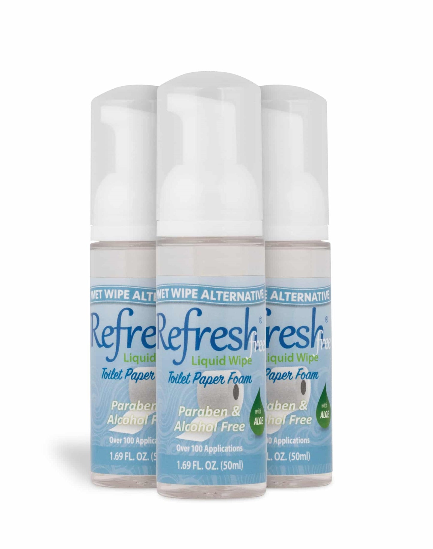 Refresh Liquid Wipe - Alcohol & Paraben Free 3-Pack