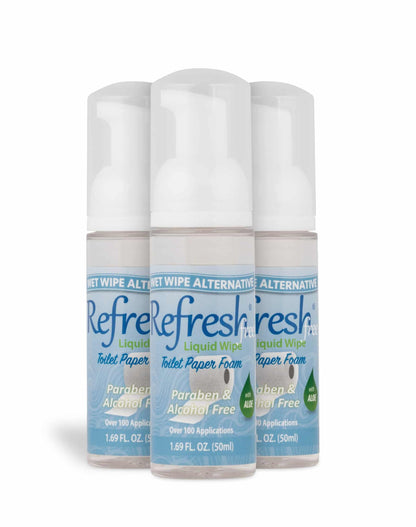 Refresh Liquid Wipe Free - Alcohol & Paraben Free 50ml 3-Pack