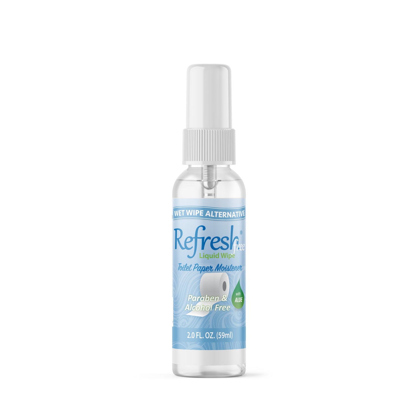 Refresh Liquid Wipe - Alcohol & Paraben Free 2oz Bottle