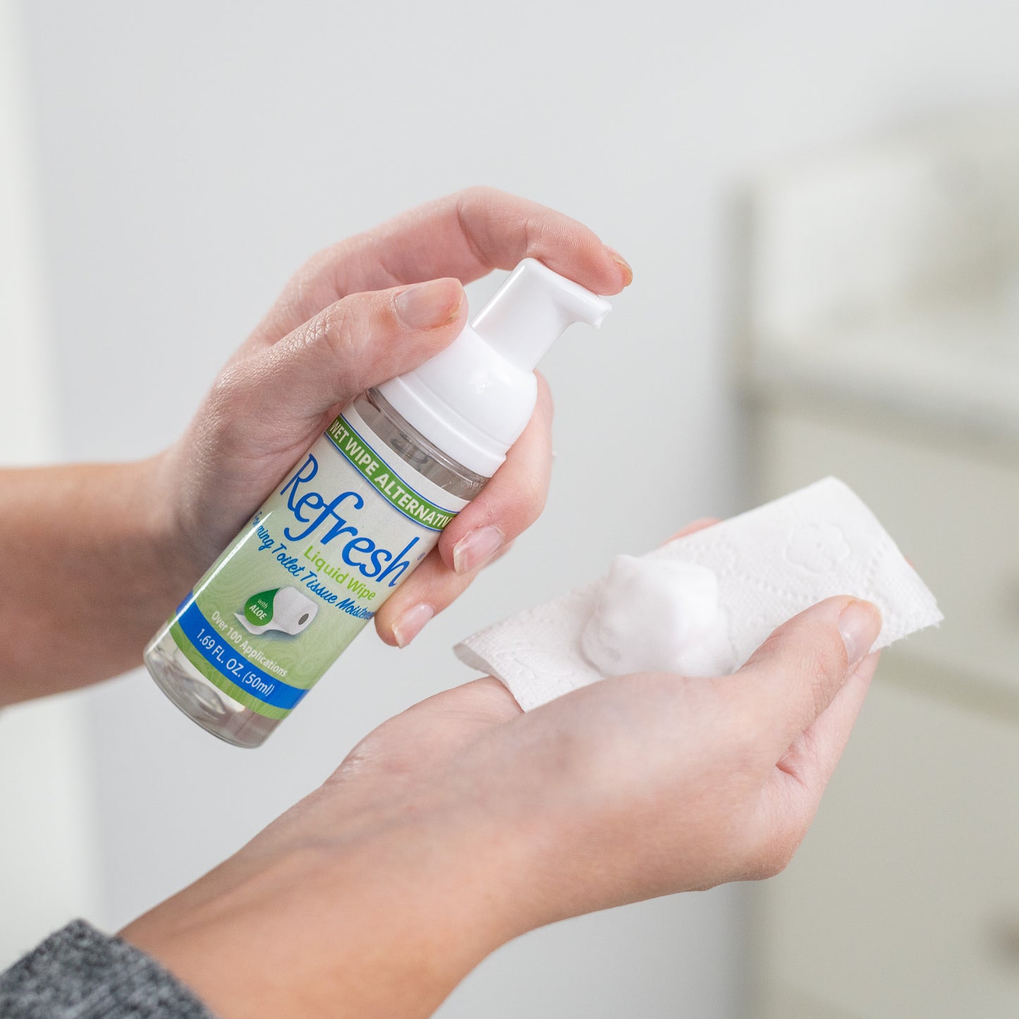 toilet paper foam moisturizer