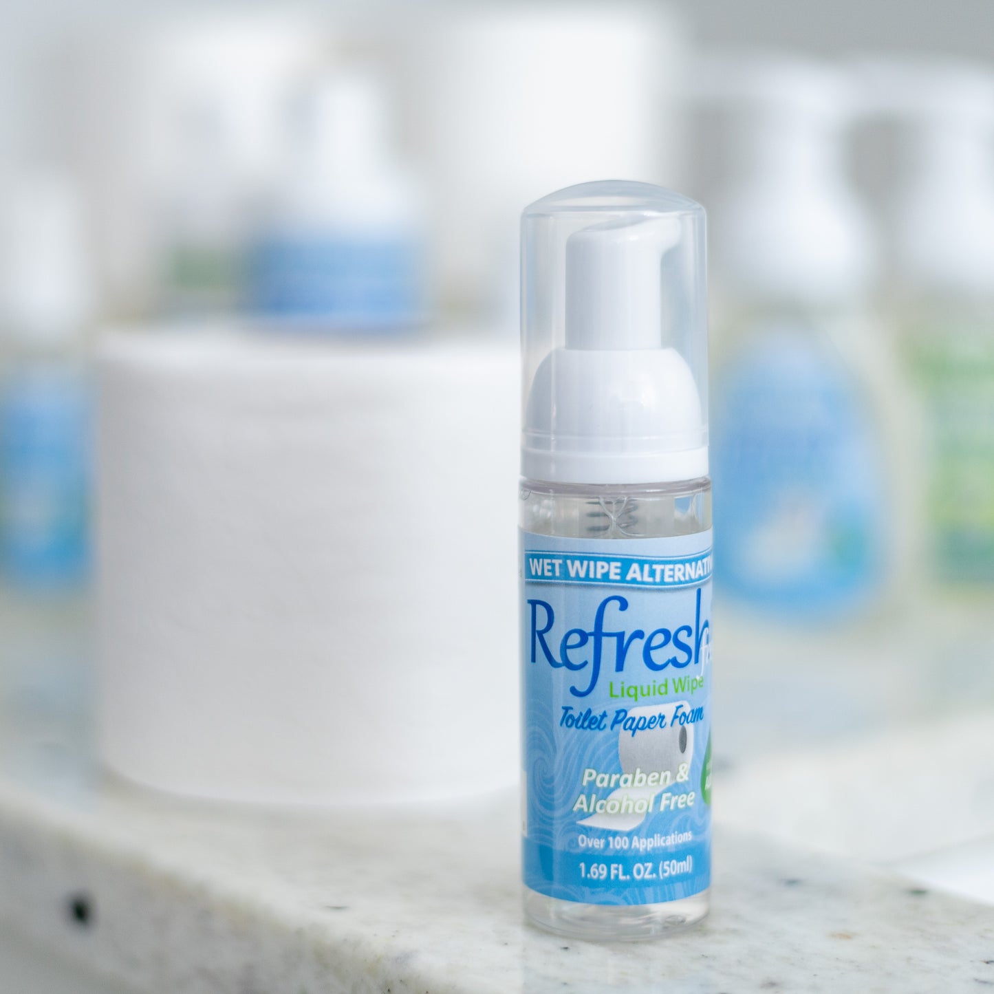 Refresh Liquid Wipe - Alcohol & Paraben Free 50 ml Bottle