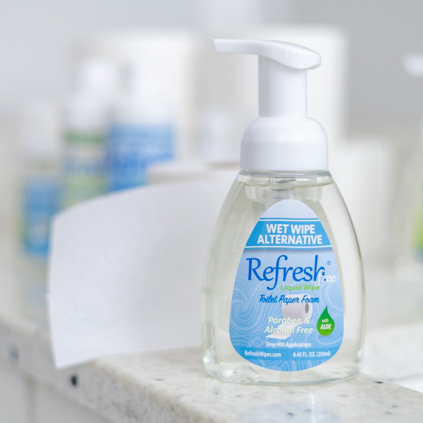 Refresh Liquid Wipe Free - Alcohol & Paraben Free for Home 250ml